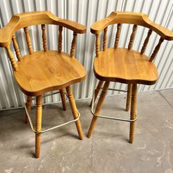 Pair Of Swivel Barstools 30”