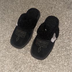 Black Vaquero Boot Slippers 