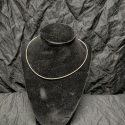 Sterling Silver Round Snake Necklace With Magnetic Clasp