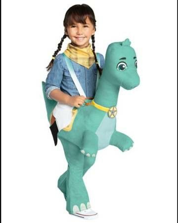 One Size Teal Toddler/Kid unisex Clover Ride-Along Dino Costume - $5