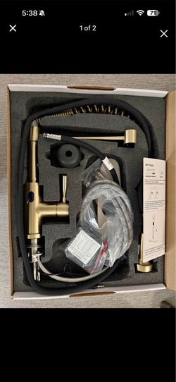 Gold brushed faucet