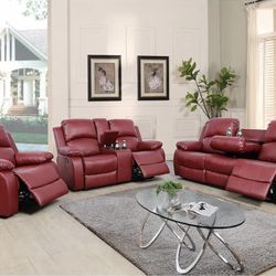 💥FREE DELIVERY💥Brand New 3PC Reclining Sofa Loveseat Chair Set 