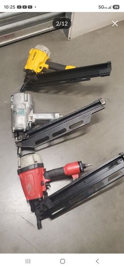 Hitachi , dewalt and Milwaukee framing nailers