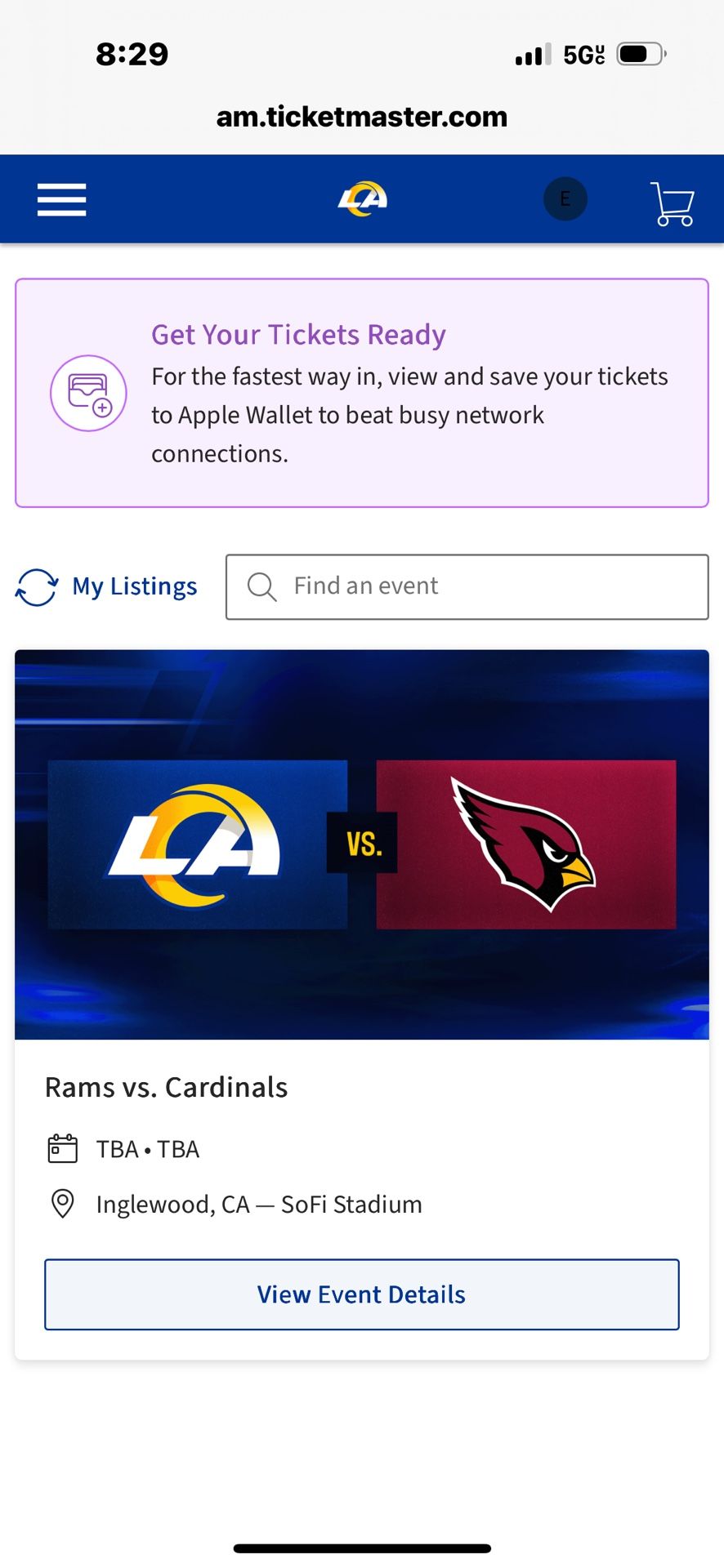 Rams VIP Section 247 Row 1!