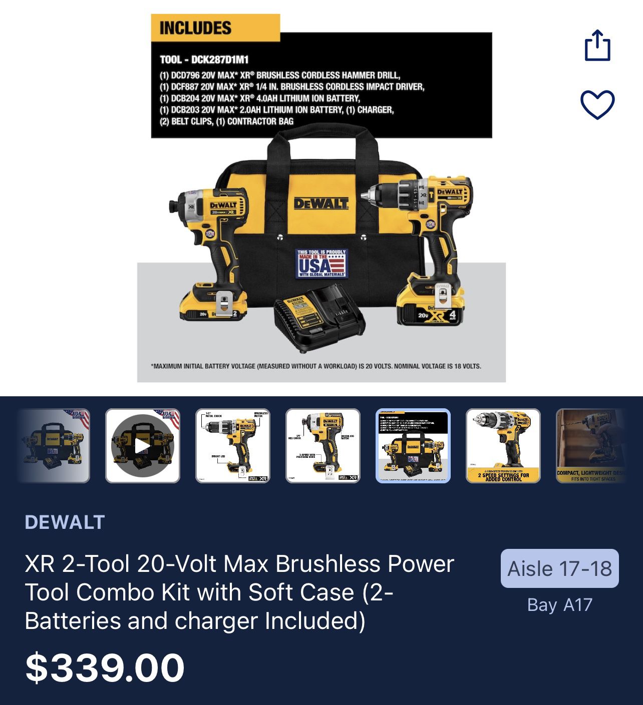DEWALT DRILL SET XR 2-Tool 20-Volt Max Brushless Power Tool Combo Kit  with Soft Case (2- Batteries and charger Included) for Sale in Lake View  Terrace, CA OfferUp