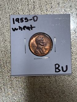 1955-D wheat penny Coin BU