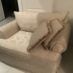 Elegant Embroidered Double Chair