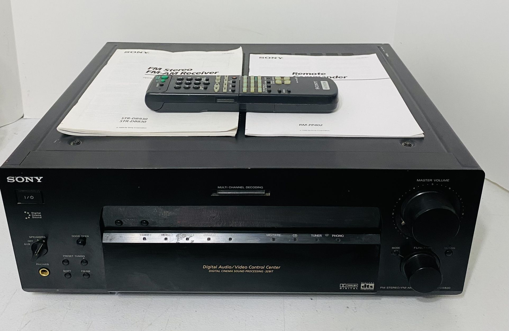 Sony STR-DB830 Vintage Stereo Digital Audio Control Center Bundle 