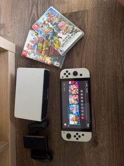 Nintendo Switch OLED White with Games Bundle