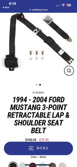 Pair Of replacement seat belts 99-04 Mustang
