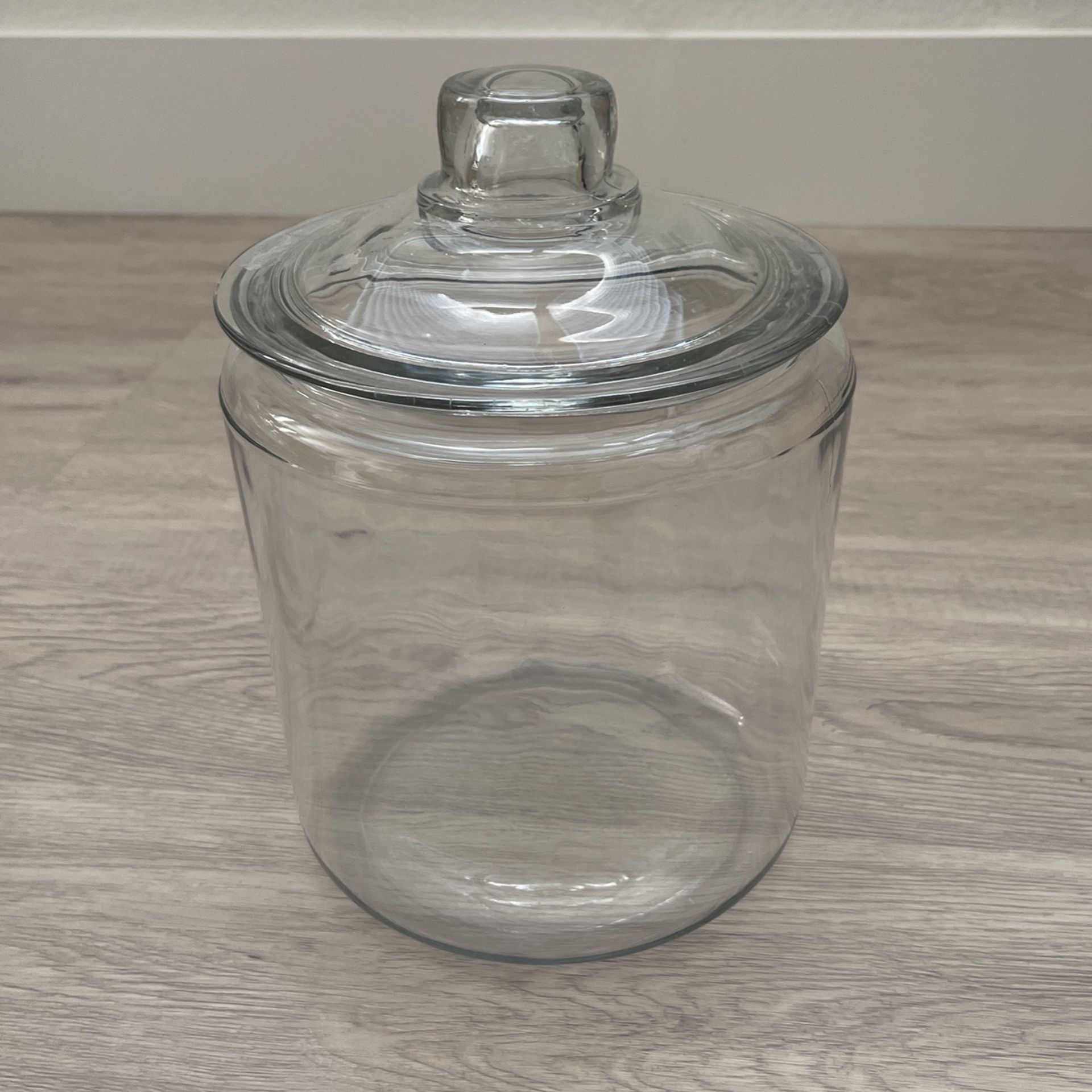 Vintage Large Glass Canister Jar with Glass Lid 2 Gallon Glass Jar