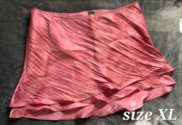 Pink Short Silky Material Womens Skirt XL