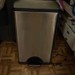 Simple human Stainless Steel Trash Can