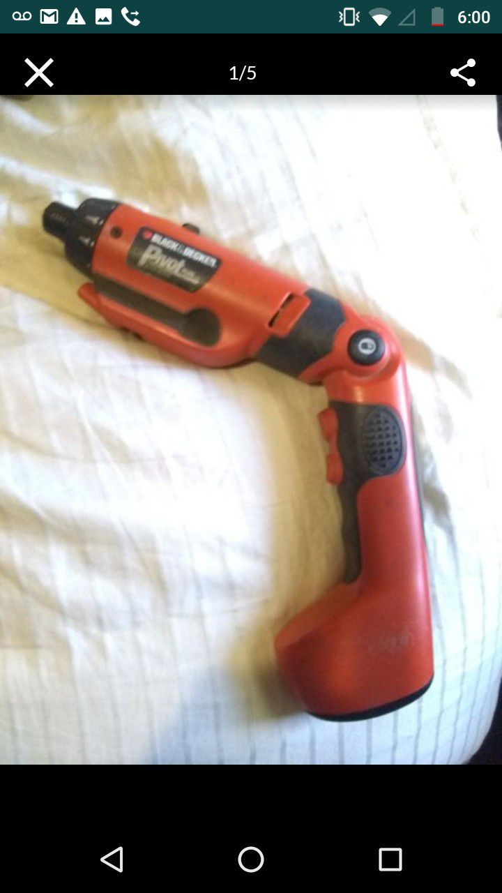 Pick up now!$10 used black and Decker 6v pivot plus drill drive
