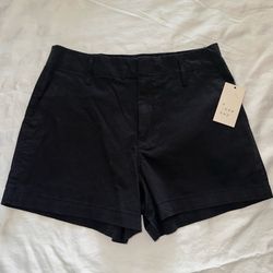 NWT A New Day Black Chino Shorts Women's Size 8 Recycled Blend Pockets Stretch