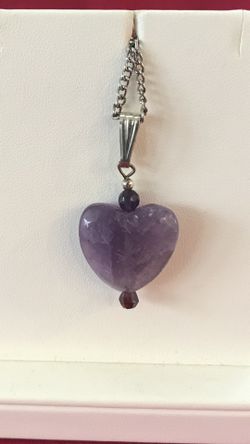 Amethyst Heart Pendant