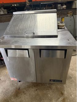 Used True 36” mega top sandwich prep cooler TSSUU-36-12M-B