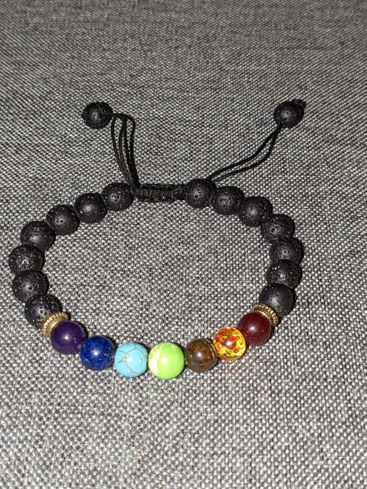 Lava Stone Chakra Bracelet