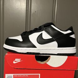Nike Dunk Low White/Black.🐼 Size(13C)PS. DS(New) Factory Laced. $90. Cash. 