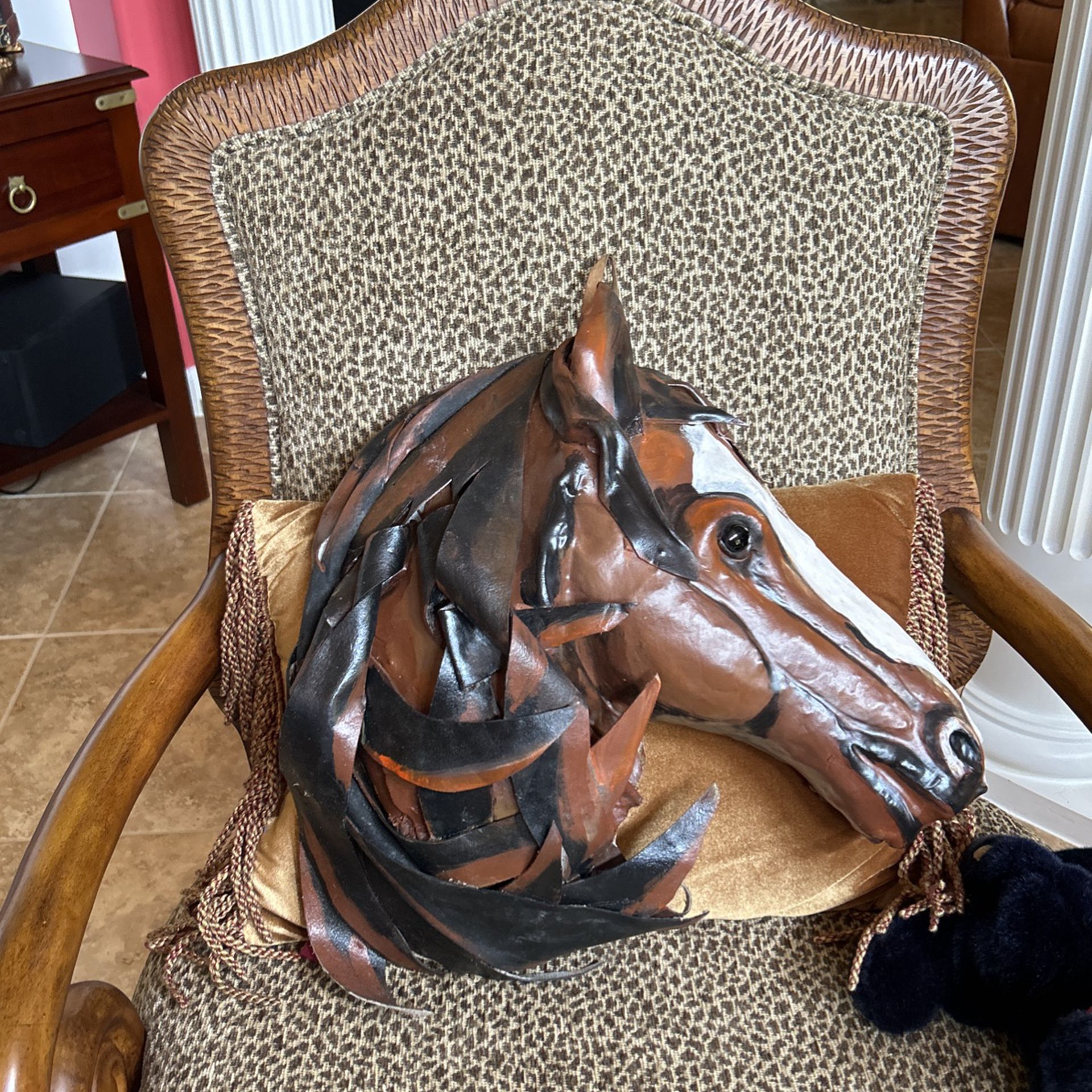 Leather horse head