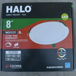 This item is a Halo HLB 8-inch Canless Ultra-Thin Recessed Lighting LED Downlight