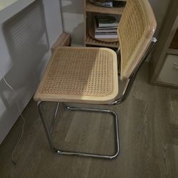 2 Rattan High Bar Chairs