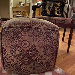 Ottoman Cube Poof Very Sturdy Tapestry Gorgeous Set Of 2 Available 