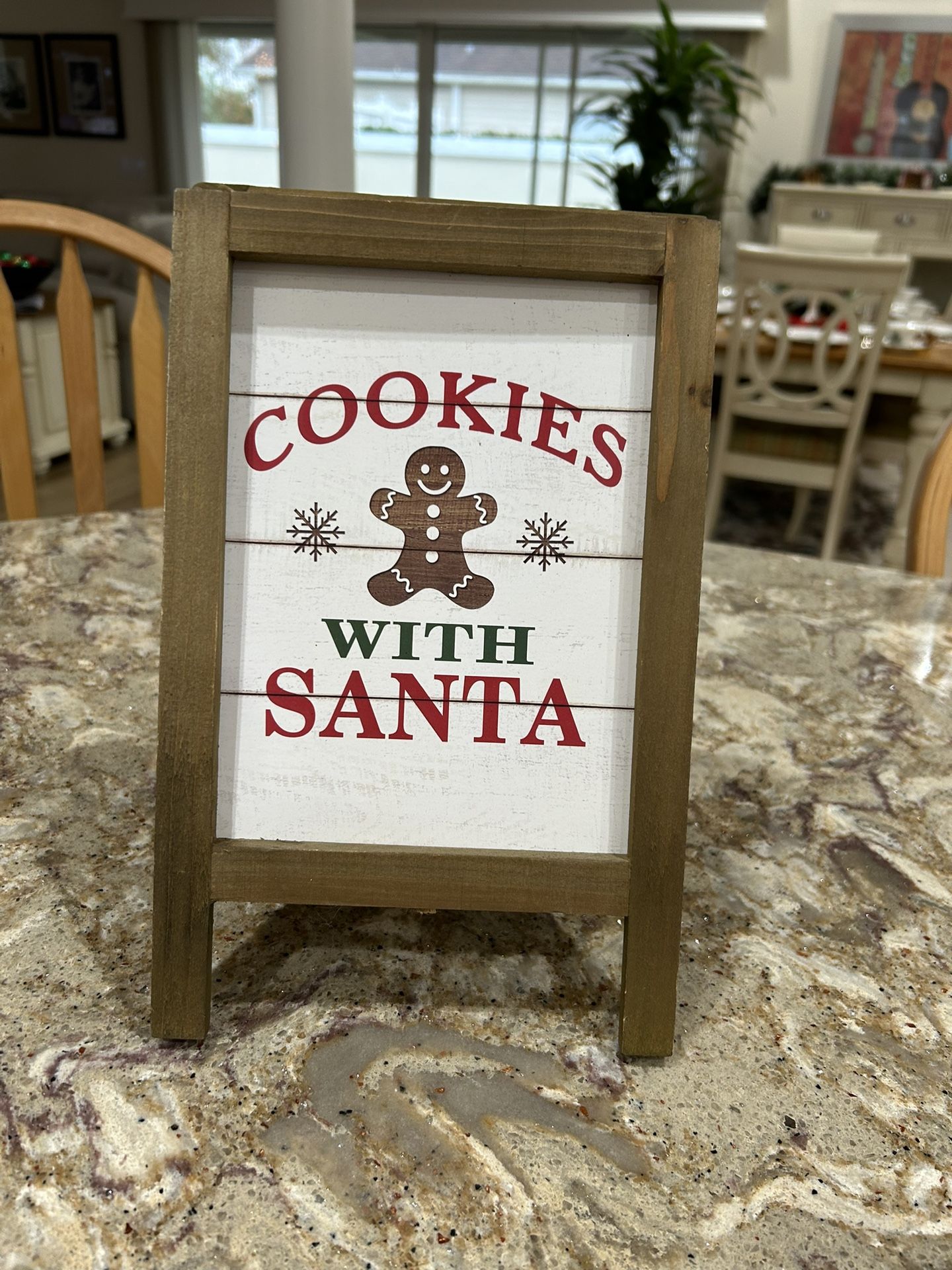 Christmas Sandwich Board Decoration - Wood - 7x11 Inches