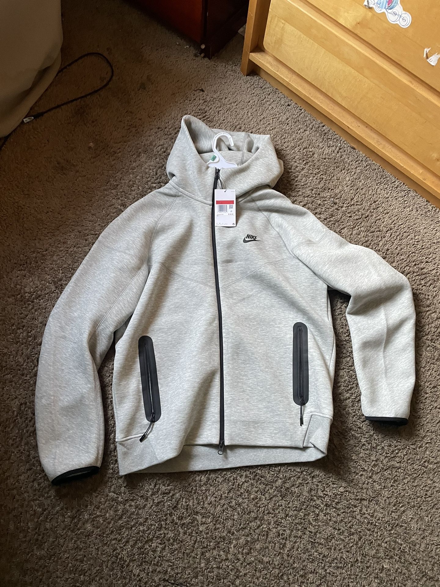 Grey Nike Fleece Hoodie