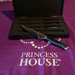 Princess House 4 Piece Knife Set With Carrier 