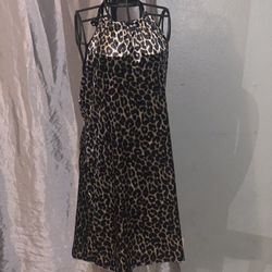NEW NEVER WORN Wild Fable Flowy Velvet Leopard Dress