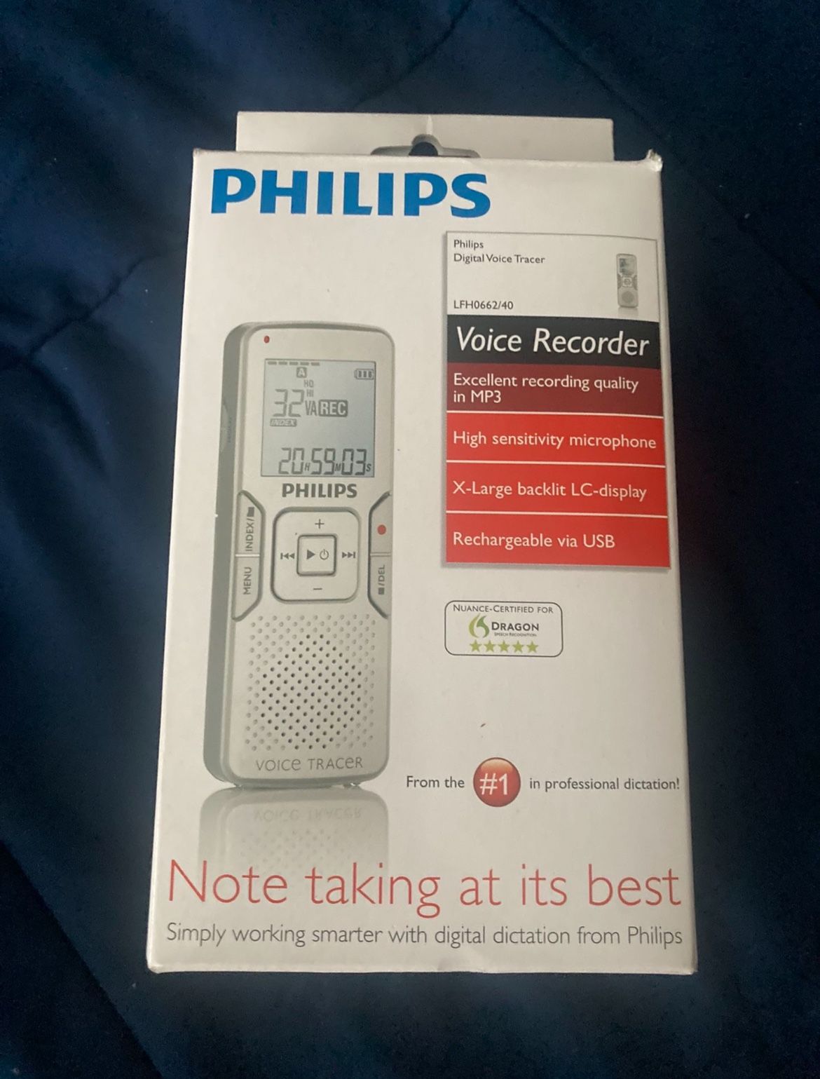 New Phillips Digital Voice Tracer / Voice Recorder