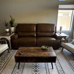 Leather Reclining Sofa