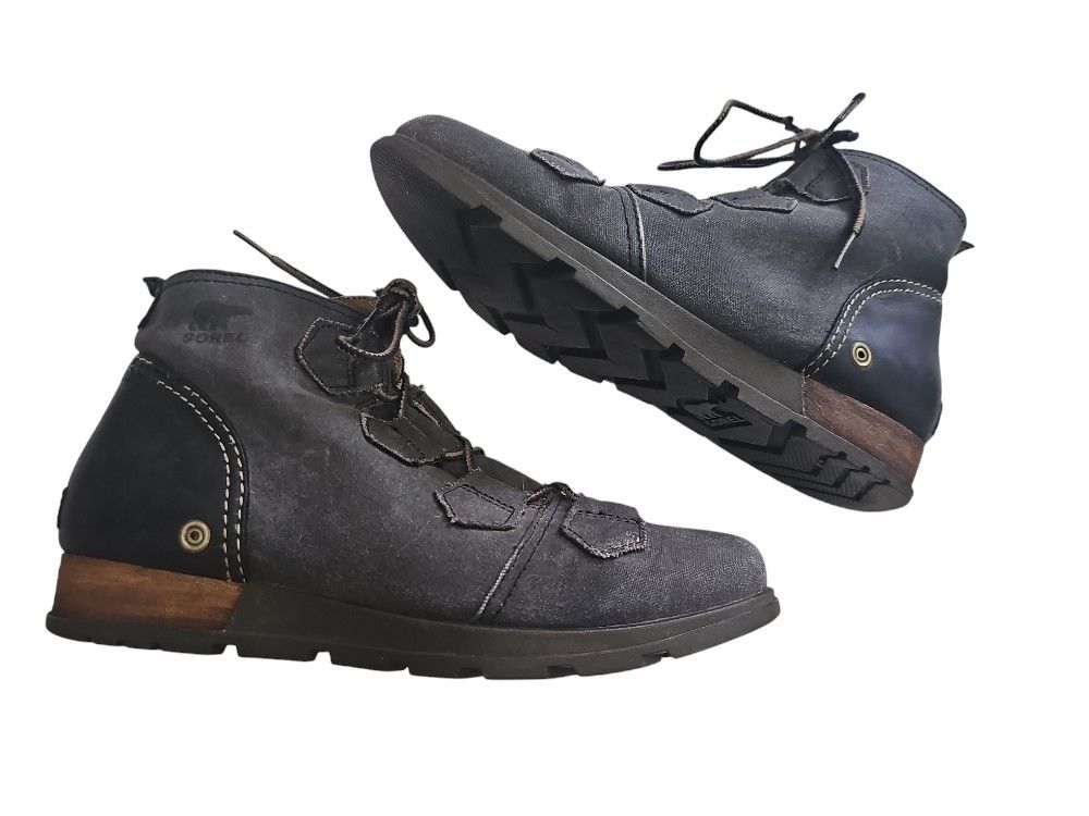 Sorel MAJOR Short Boot Womens US 9 EU 40 Gray Waterproof Canvas