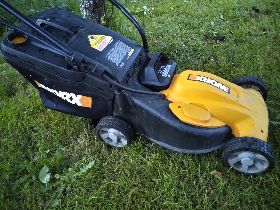 Worx lawn mower 24v battery.