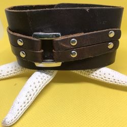 Vintage Men’s Bracelet Genuine Leather Brown Adjustable 