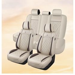 Car Seat Covers Compatible with Subaru Crosstrek 2013-2026, 360°Full Wrapped, Airbag Compatible Storage Pocket Zipper Design Wear Resistant Easy to Cl