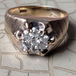 Vintage Rare Diamond Gold  Ring