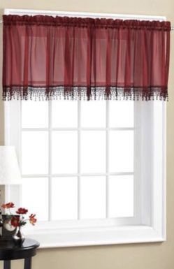 Window Valances Burgundy