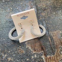 Hoop Earrings & Small Diamond Studs 