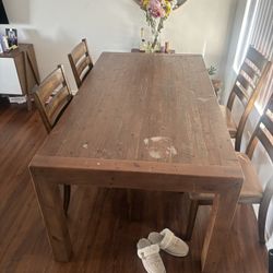 Wood Kitchen Table 