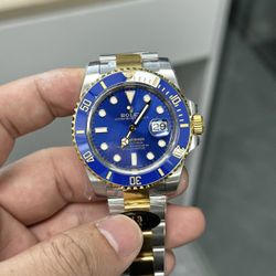 (Watch $450-$1280)Rolex Submariner two-tone blue Submariner