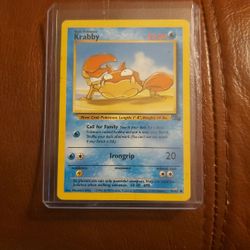 1999 Pokemon Fossil Krabby 51/62 Not Mint Not Played Cheap