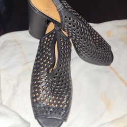 Black Slingback Cut-Out Heels (SARTO / Franco Sarto)