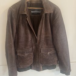 Real Leather bomber Jacket size M