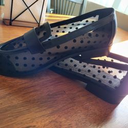 Torrid Mesh Black Loafers 9Wide *Cute*
