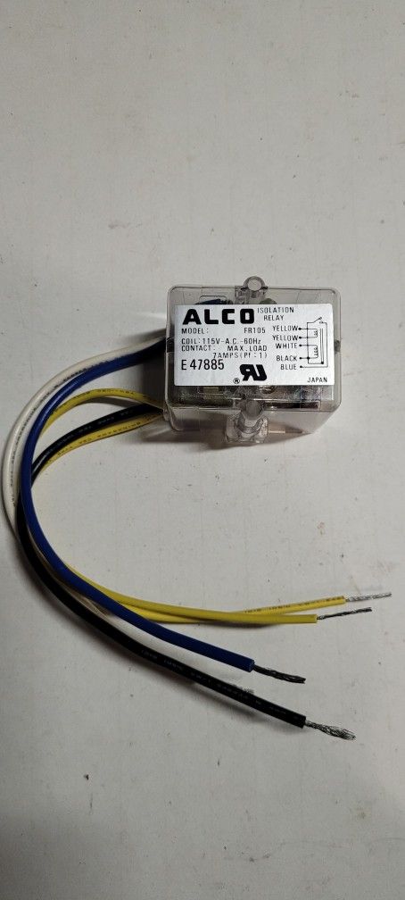ALCO FR105 Isolation Relay SPST 7A, 115 VAC New, Open Box, Discontinued