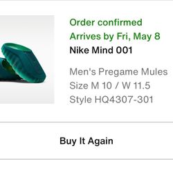 Nike Mind 001 Slides 'Geode Teal' Men Size 10
