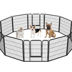 Heavy Duty Extra Wide Dog Playpen, 12 Panels Outdoor Pet Fence for Large/Medium/Small Animals Foldable Puppy Exercise Pen for Garden/Yard/RV/Camping 3