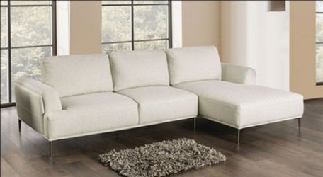 Brand New Beige Chenille Modern Style Sectional Sofa